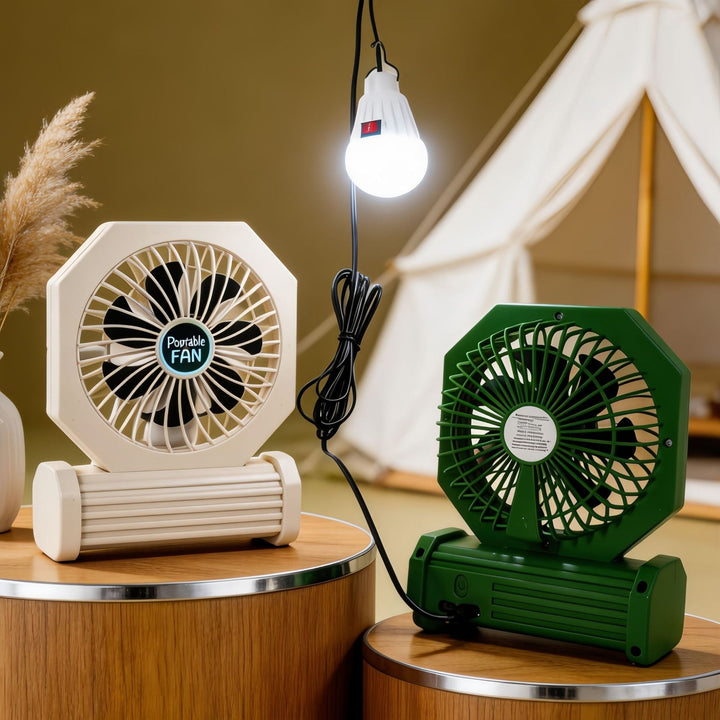 Ladies Portable Table Fan with USB Connection and an Elegant Wooden Base Kalsten