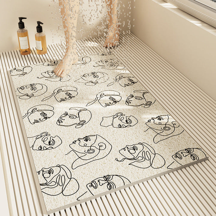Slip-Resistant Geometric Bath Mat Kalsten