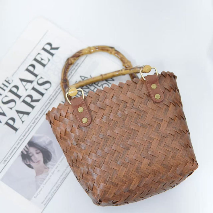 Braided tote bag with ergonomic handles Kalsten