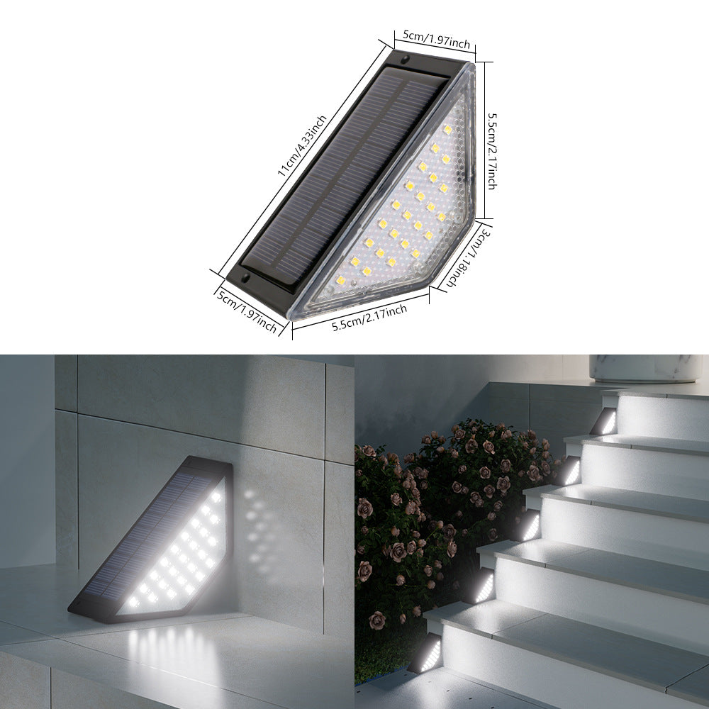 Triangular Solar Powered LED Corner Step Light Kalsten