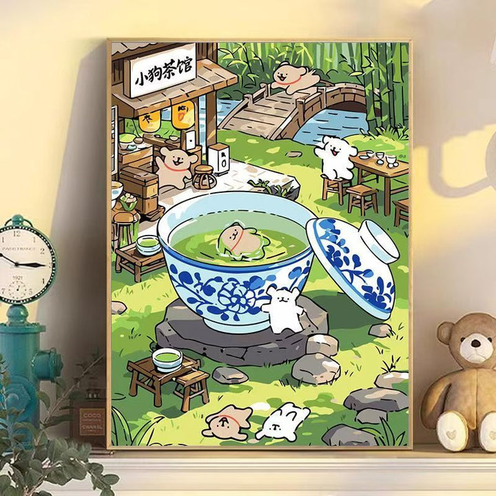 Playful Cartoon Dog Wall Art Kalsten