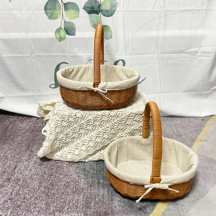 Women's Elegant Basket with Removable Fabric Insert Kalsten
