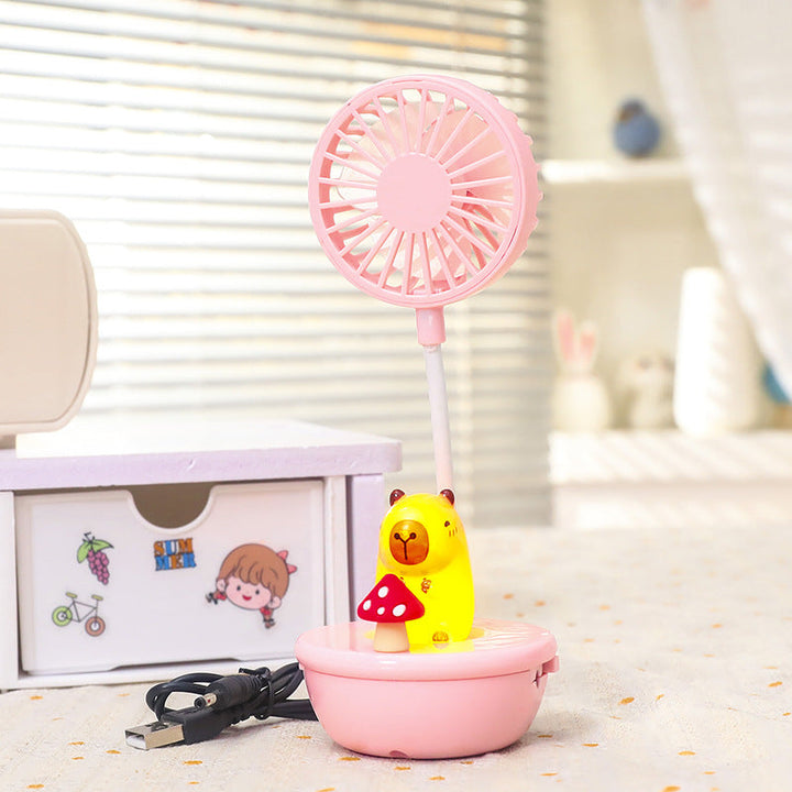 Women Portable Hand Fan with LED Panda Design Kalsten