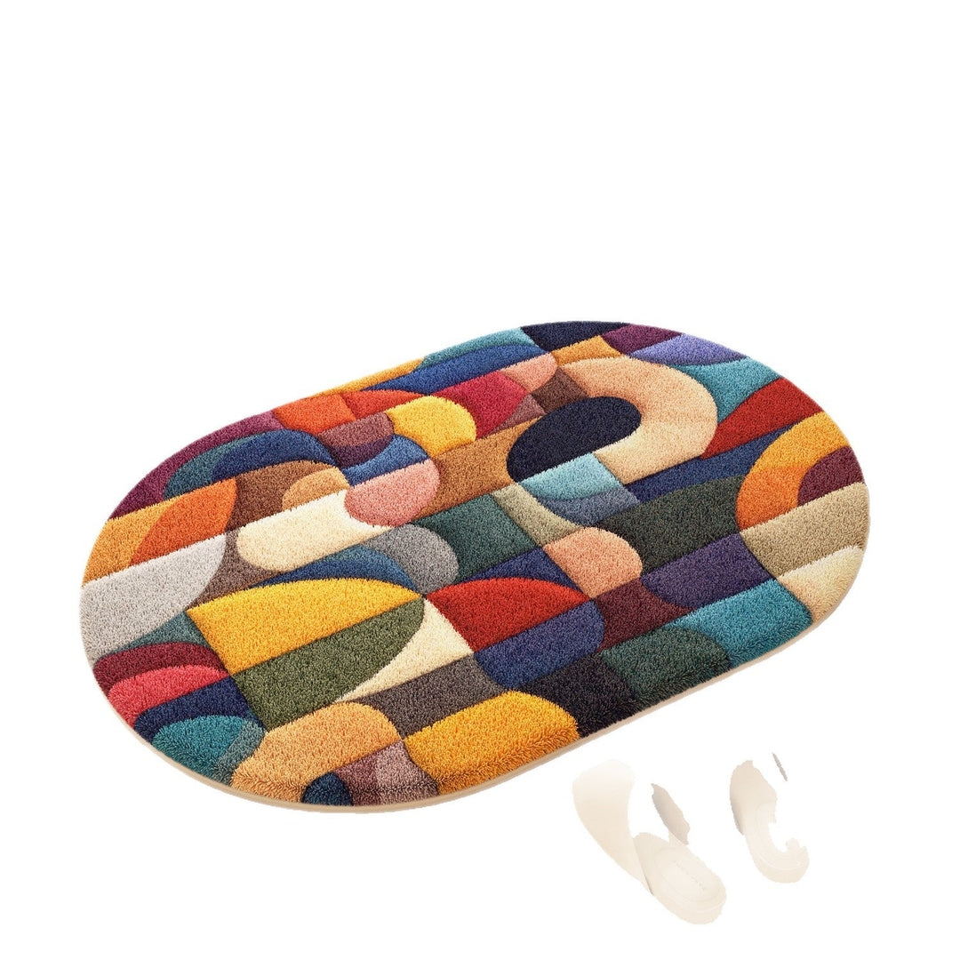 Colorful Geometric Design Bath Mat Kalsten