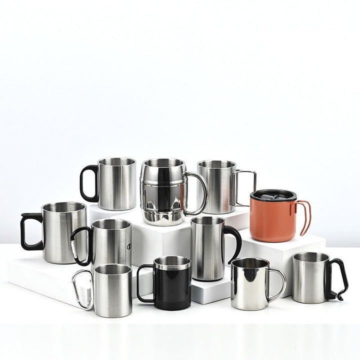 Women's Stainless Steel Coffee Mug with Carabiner Handle Kalsten