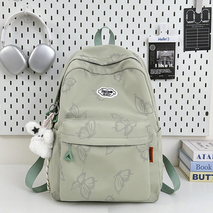 Butterfly Print Casual School Backpack