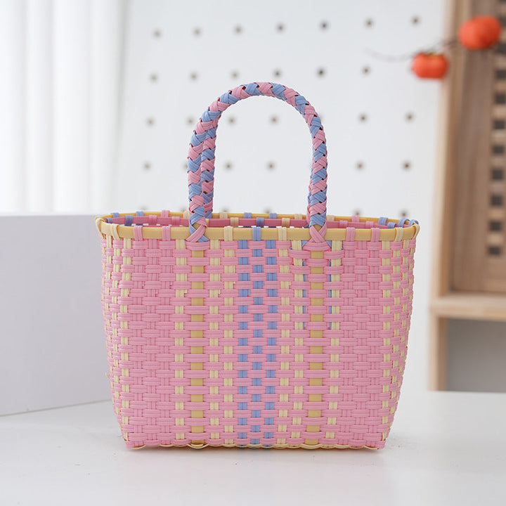 Handbag Made of Durable Plastic Fabric with Braided Design Kalsten