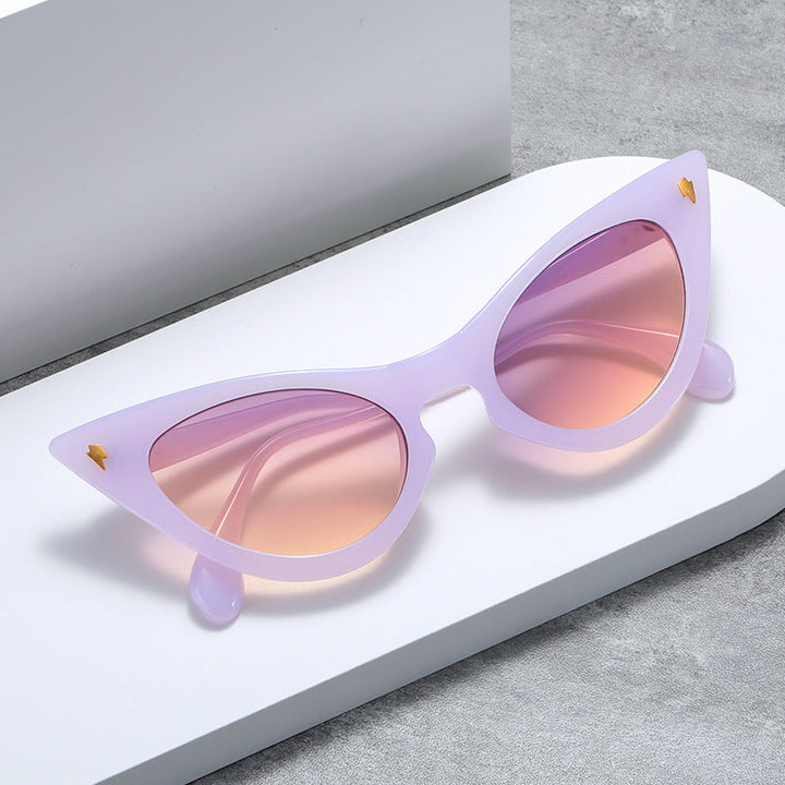 Women's Cat-Eye Sunglasses with Mirrored Lenses and Elegant Detail Kalsten