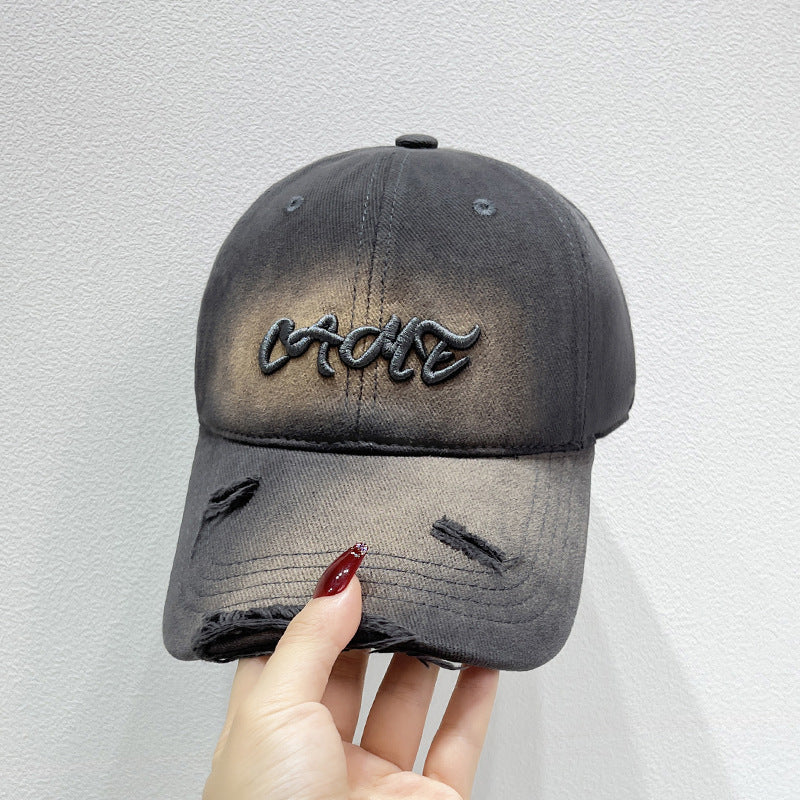Men's Distressed Front Embroidered Baseball Cap Kalsten