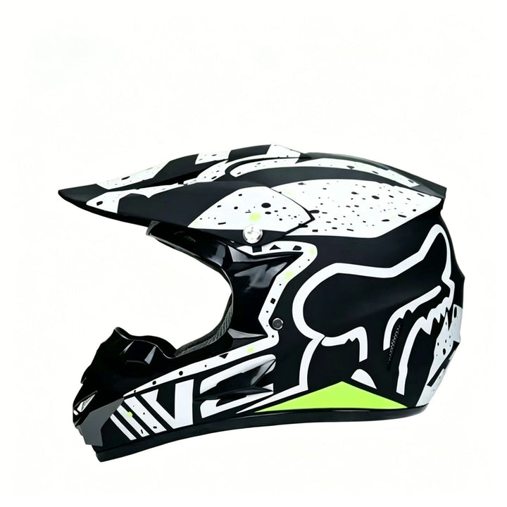 full-face motocross helmet with extended visor and reinforced chin guard Kalsten