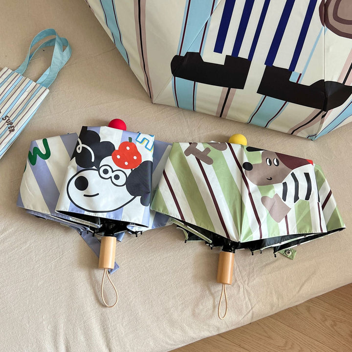 Ladies creative foldable umbrella with playful animal design Kalsten