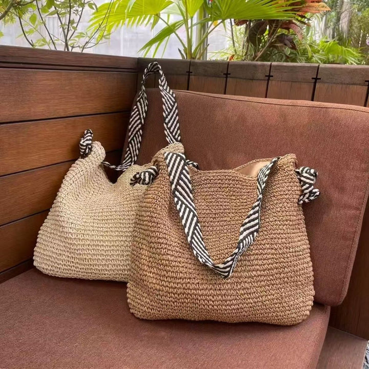 Large Handwoven Basket Shopper Kalsten
