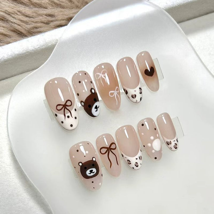 Artificial nails with animal and flower motifs Kalsten