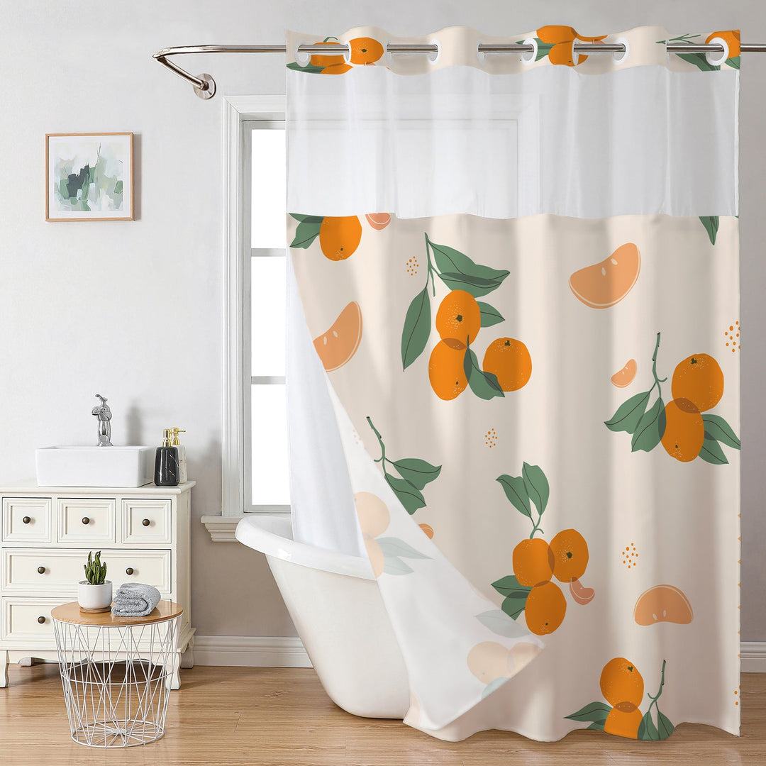 Strawberry-Themed Shower Curtain Kalsten