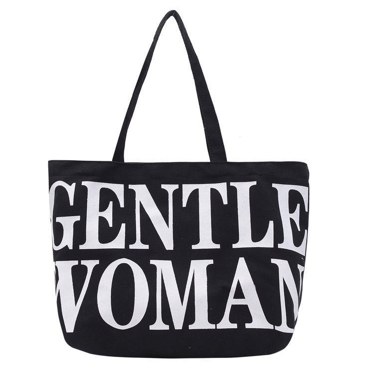 Fashionable cotton bag with striking lettering Kalsten