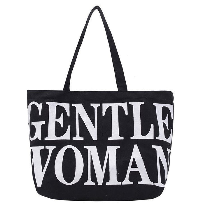 Fashionable cotton bag with striking lettering Kalsten