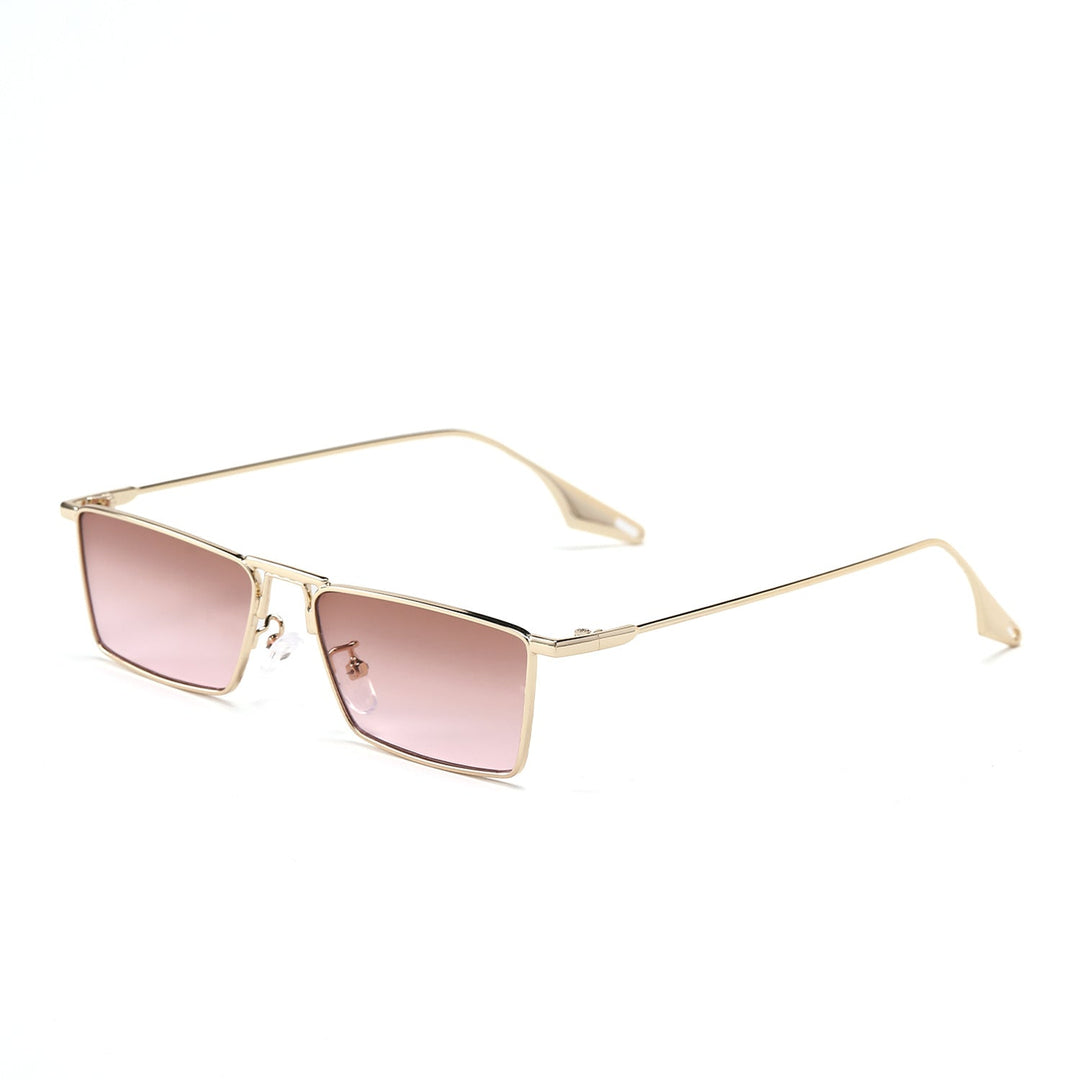 Women's elegant square sunglasses with narrow metal frame and UV protection Kalsten