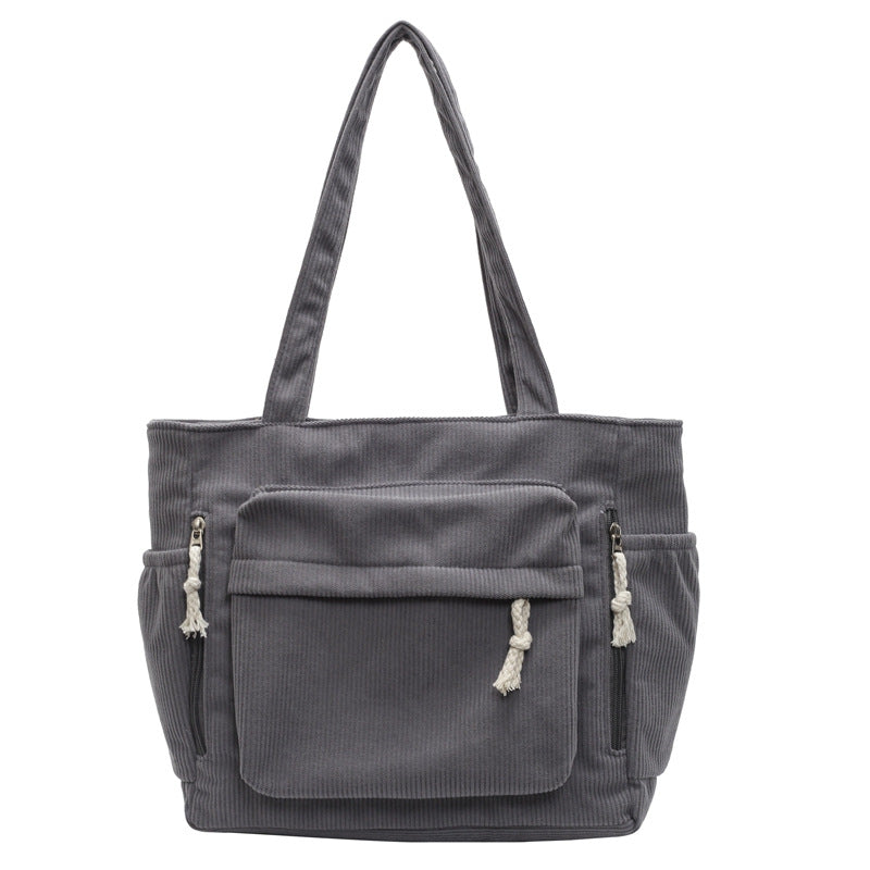 Textured Multi-Pocket Tote Bag Kalsten