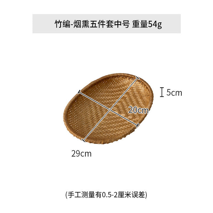Women oval serving basket made of handwoven natural material Kalsten