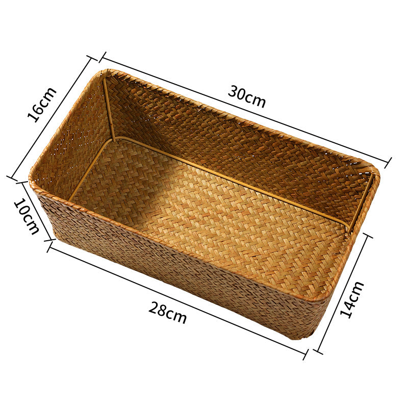 Unisex Rectangular Storage Basket made of Natural Wicker Kalsten