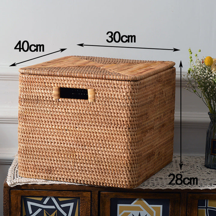 Women rectangular rattan storage basket Kalsten