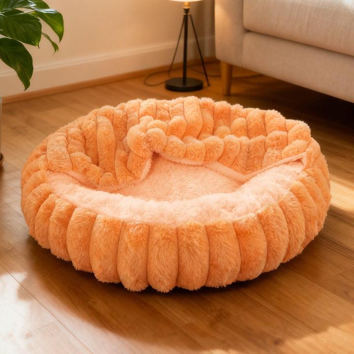 Ladies Cozy and Round Pet Bed with High Edge Kalsten