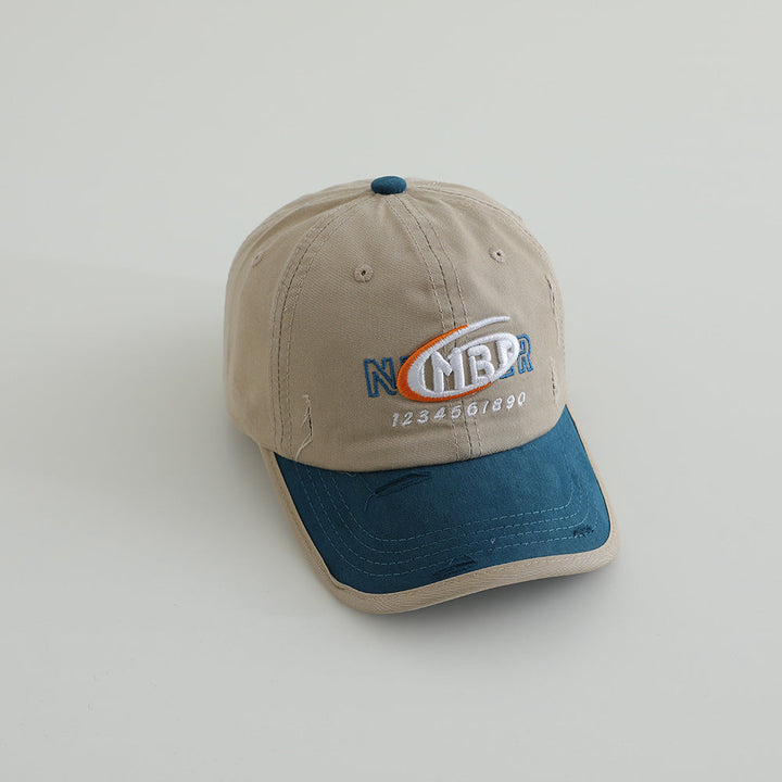 Men's Distressed Cotton Logo Baseball Cap Kalsten