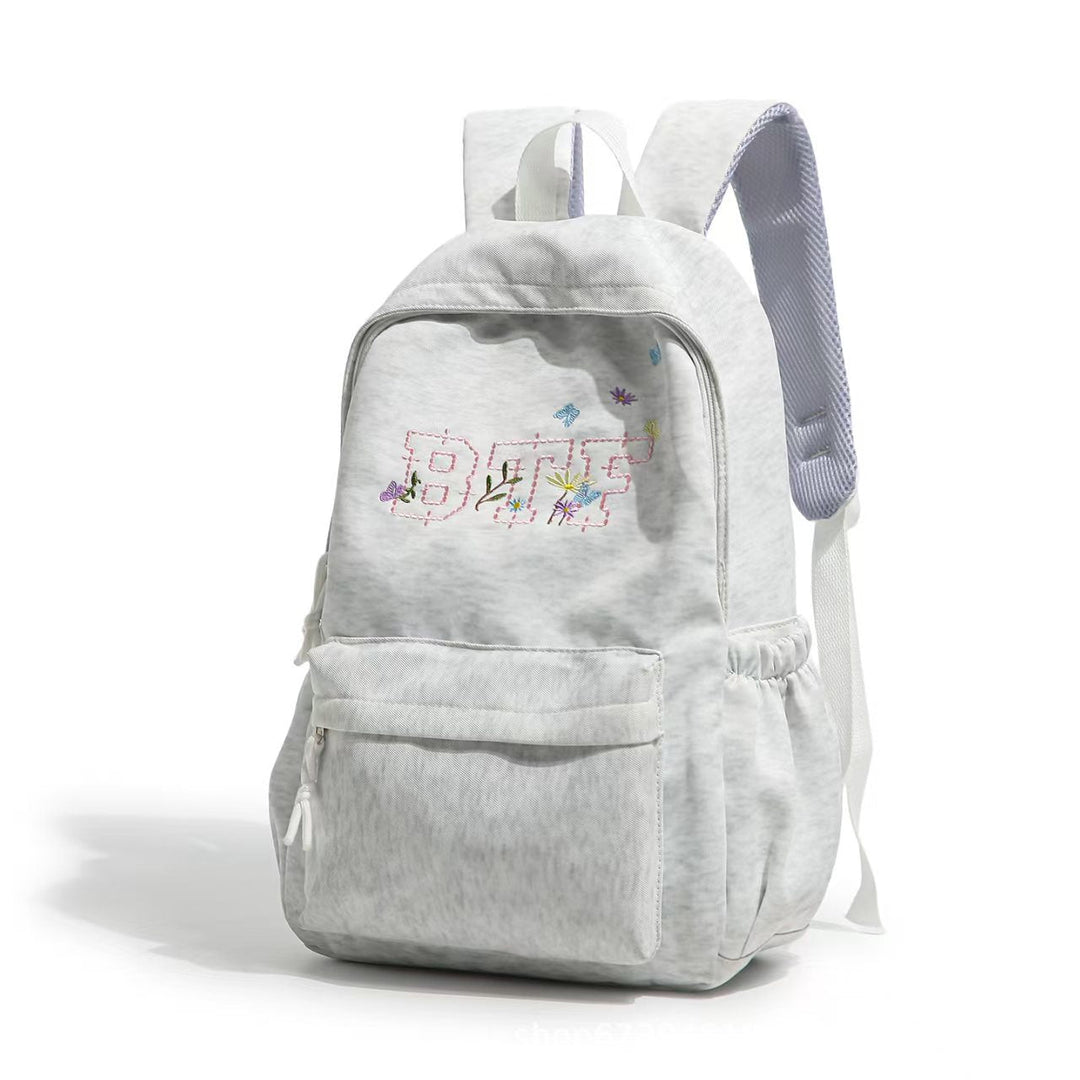 Embroidered Floral Pattern Backpack Kalsten