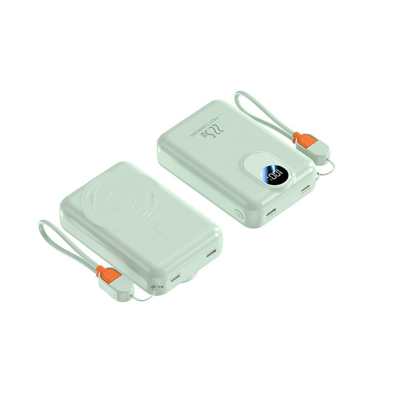 Portable power bank with integrated wireless charging function and digital display Kalsten