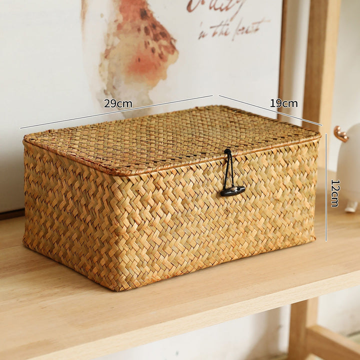 Handcrafted Oval Woven Storage Box Kalsten