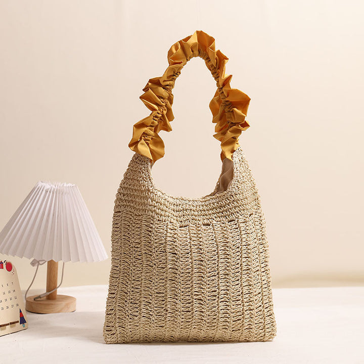 Elegant Handbag with Ruffled Handle Kalsten