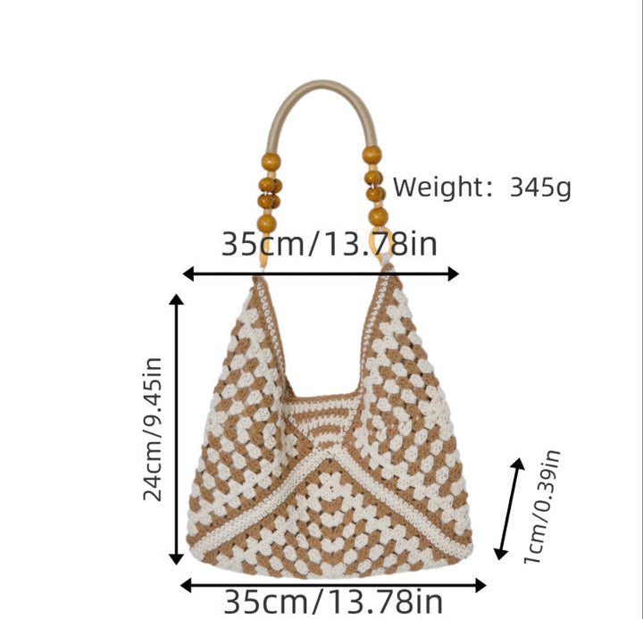 Handbag with Bohemian crochet look Kalsten