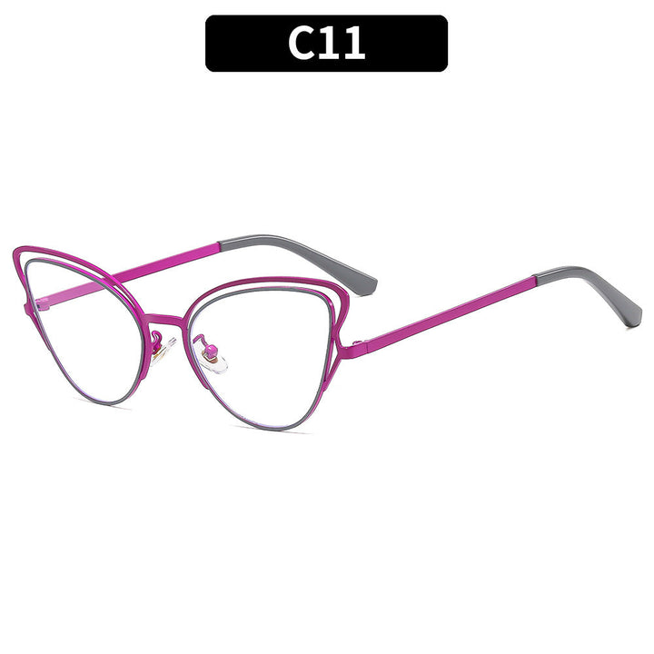 Women's Cat-Eye Sunglasses with Luxurious Metal Frame and High-Quality Gradient Lenses Kalsten