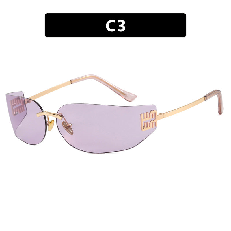Women's futuristic designer sunglasses with unusual frame and UV protection Kalsten