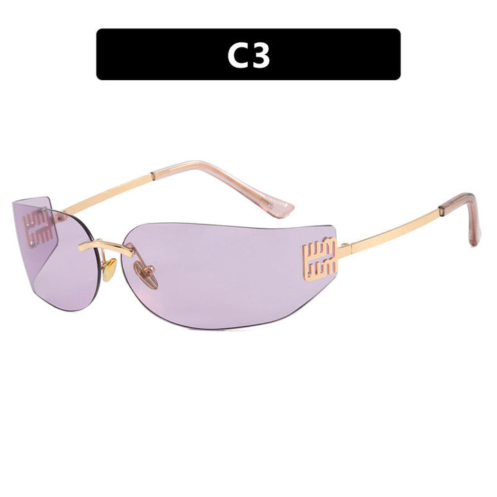 Women's futuristic designer sunglasses with unusual frame and UV protection Kalsten