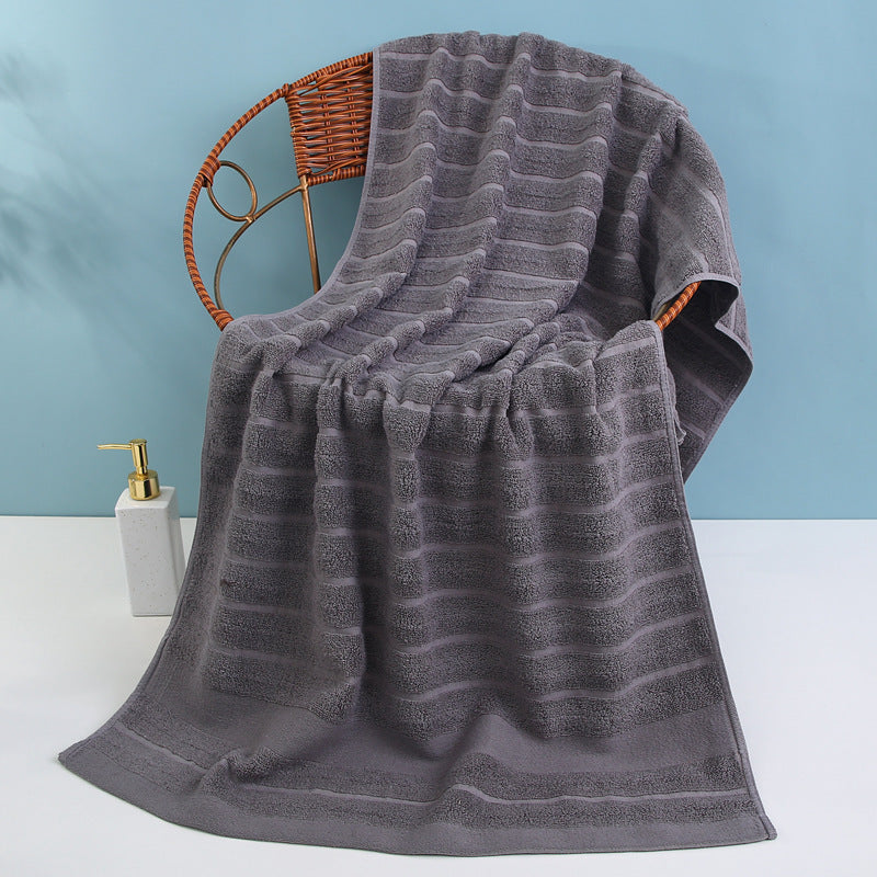 Luxury terry bath towel with elegant striped pattern Kalsten