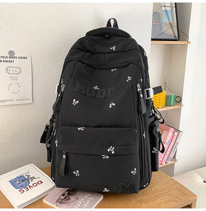 Embroidered Travel School Backpack