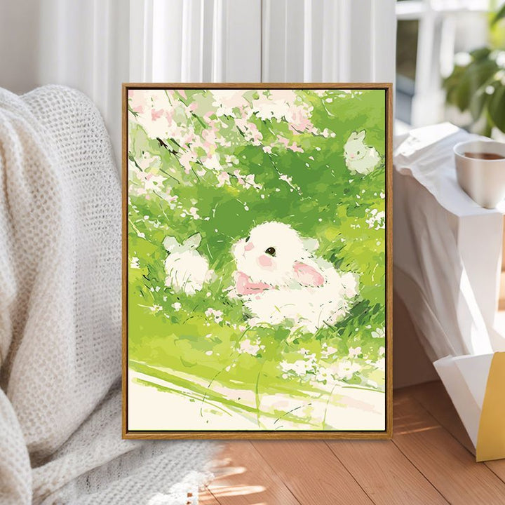 Whimsical Bunny Illustration Canvas Art Kalsten