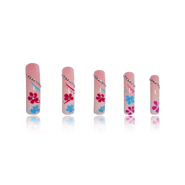 Artfully Designed Floral Press-On Nails Kalsten