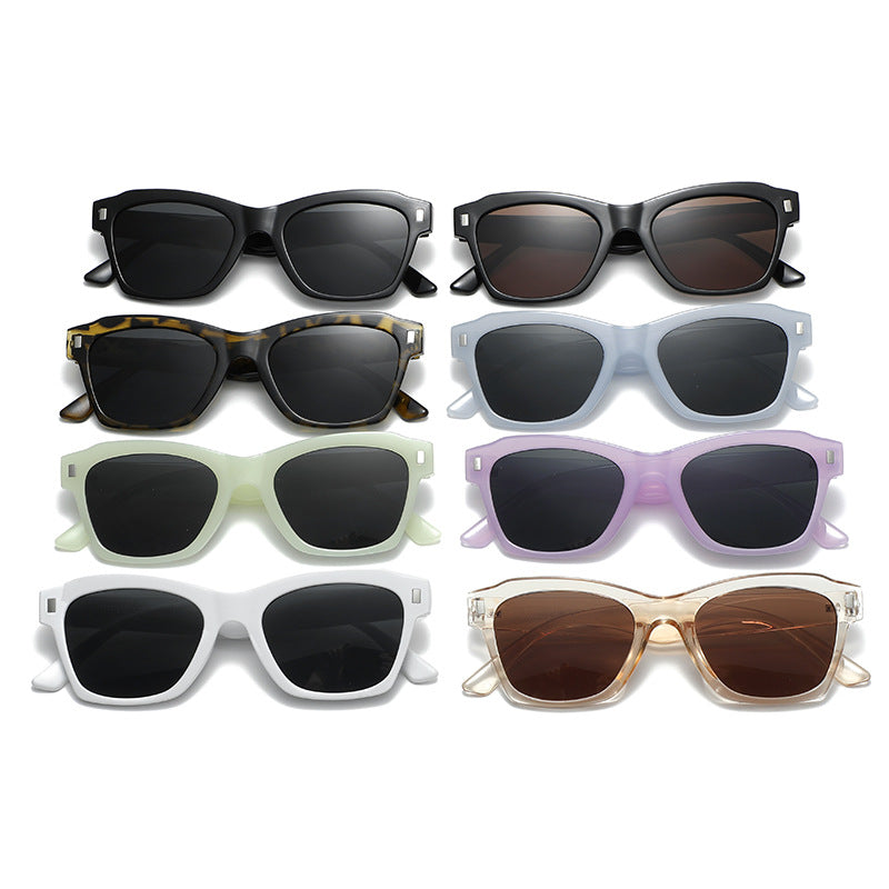Women's fashionable sunglasses with transparent frame and high-quality UV protection Kalsten
