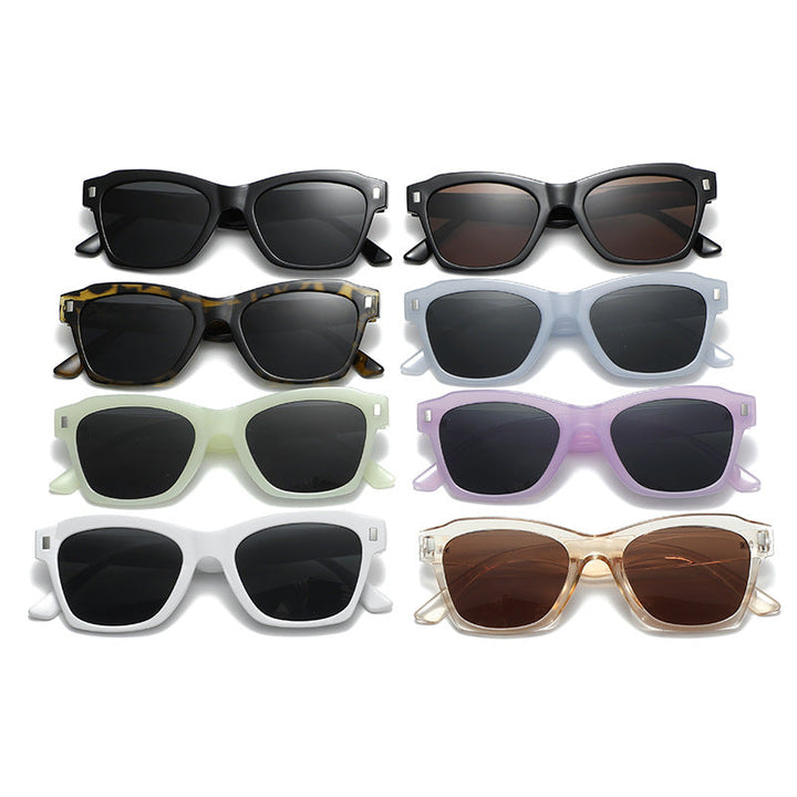 Women's fashionable sunglasses with transparent frame and high-quality UV protection Kalsten