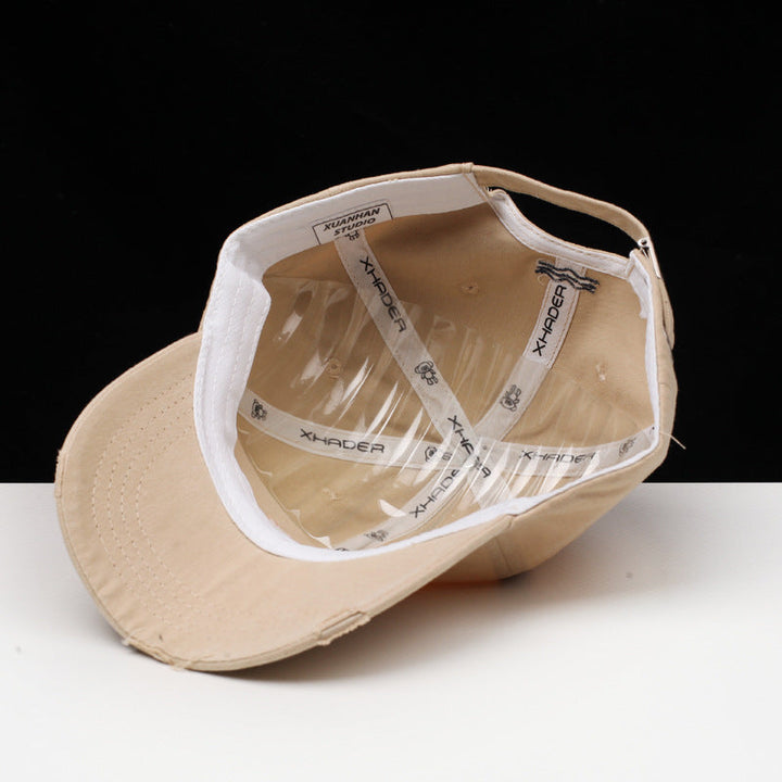Women's Distressed Cotton Embroidered Baseball Cap Kalsten