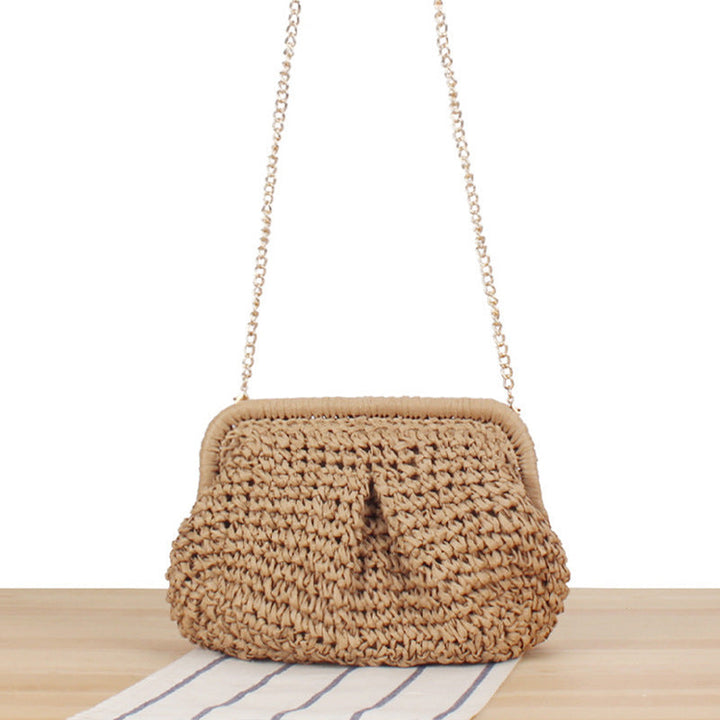 Handbag with Elegant Woven Design and High-Quality Chain Decoration Kalsten