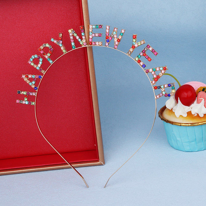 Ladies Glitter Hair Band with "Happy New Year" inscription Kalsten