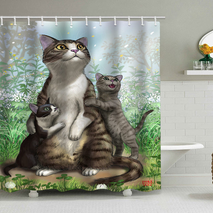 Artistic Dog Illustration Shower Curtain Kalsten