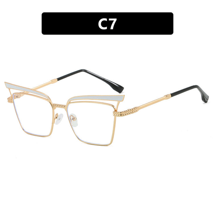 Women's square designer glasses with delicate metal frame Kalsten