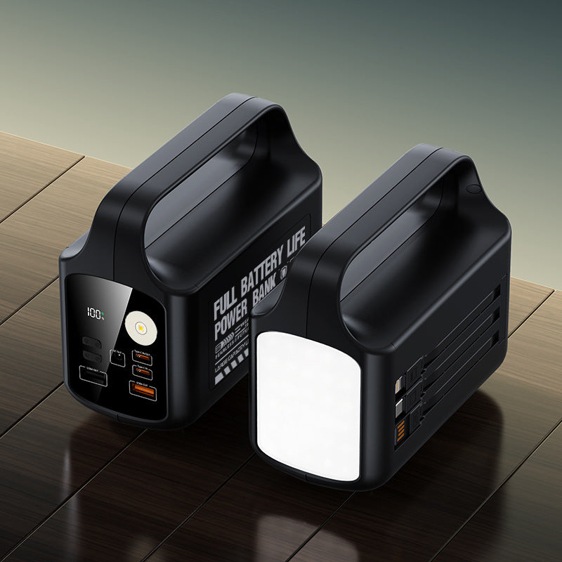 Portable power bank with integrated LED lighting and high capacity Kalsten