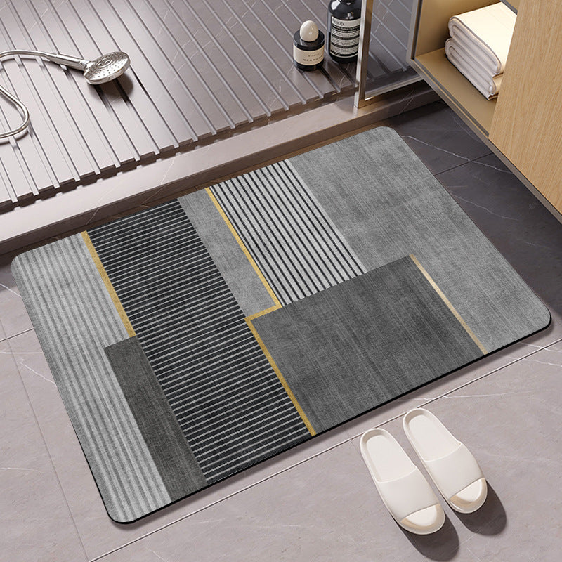 Geometric Pattern Soft Bath Mat Acalora
