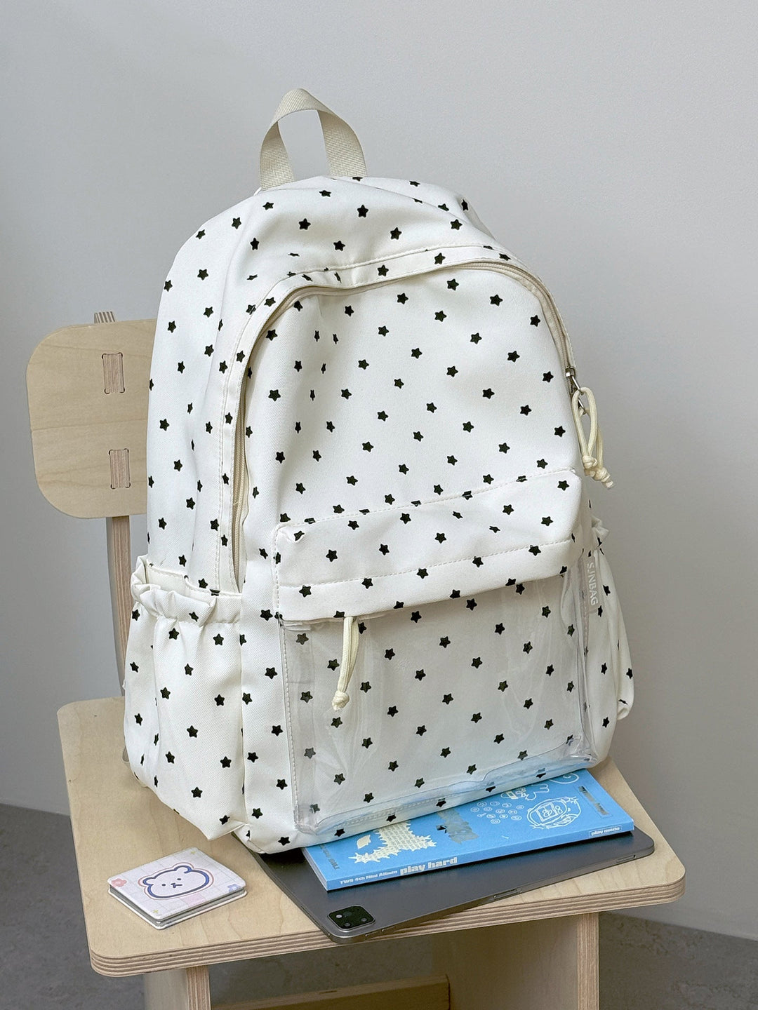 Fashionable Clear Panel School Backpack