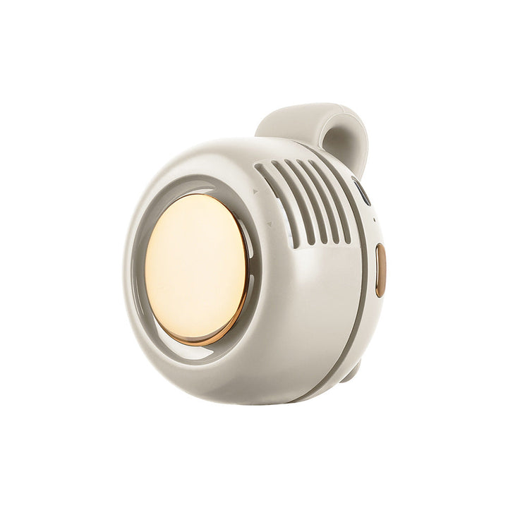 Cooling portable clip-on personal fan with warm LED light and rechargeable battery Kalsten